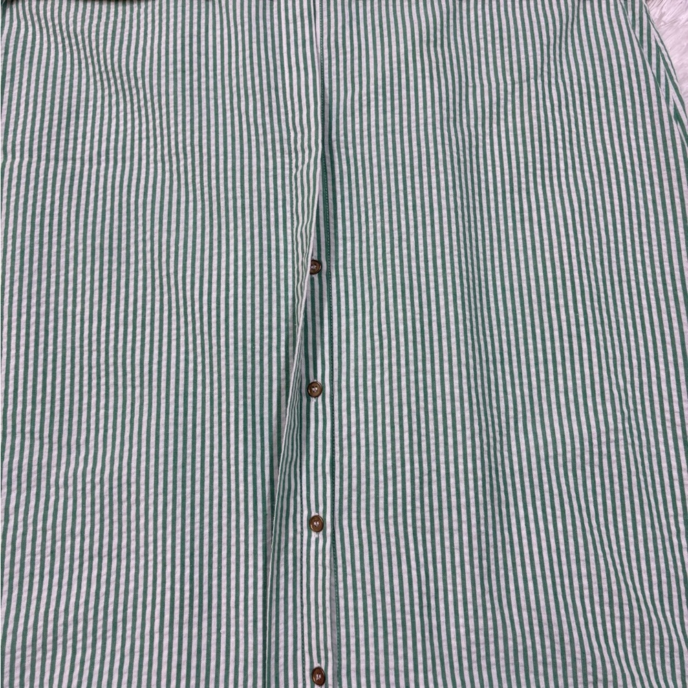 Duffield Lane Green and White Striped Top - Picture 7 of 8